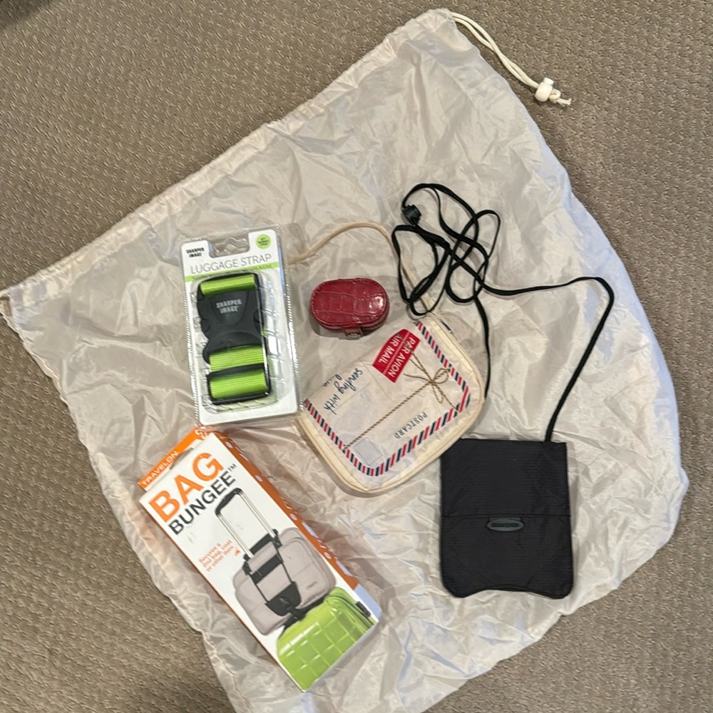 Travel accessories bundle with power converter